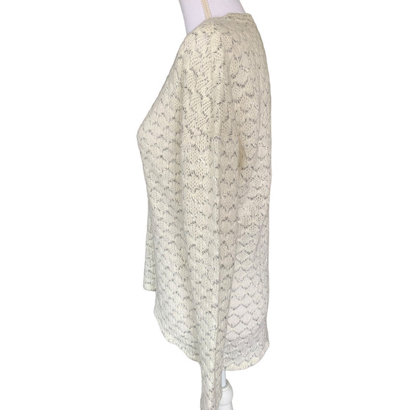 Kut From The Kloth Sweater Top Women's Size Small Long Sleeve Off White Gray - Picture 4 of 9